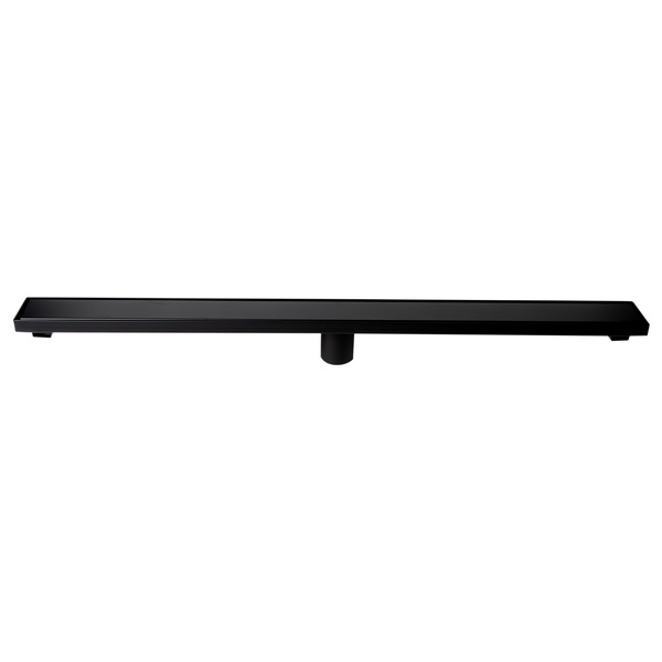 Alfi Brand 36" Black Matte Stainless Steel Linear Shower Drain with Solid Cover ABLD36B-BM